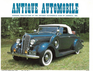ANTIQUE AUTOMOBILE 1986 JAN - '36 PLYMOUTH, PACKARD BUS, TRUCK STOP 13